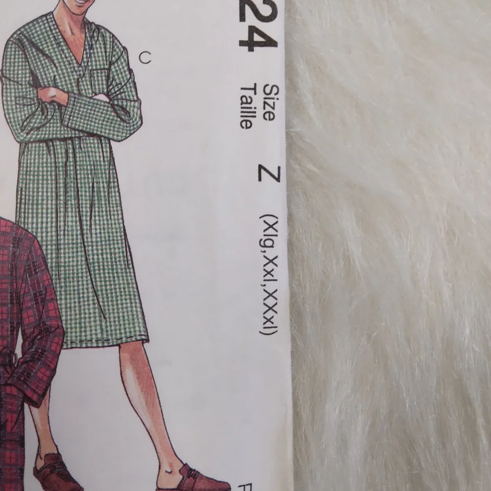 McCall's 8524 Men's Sleepwear Size XL-XXL-XXXL